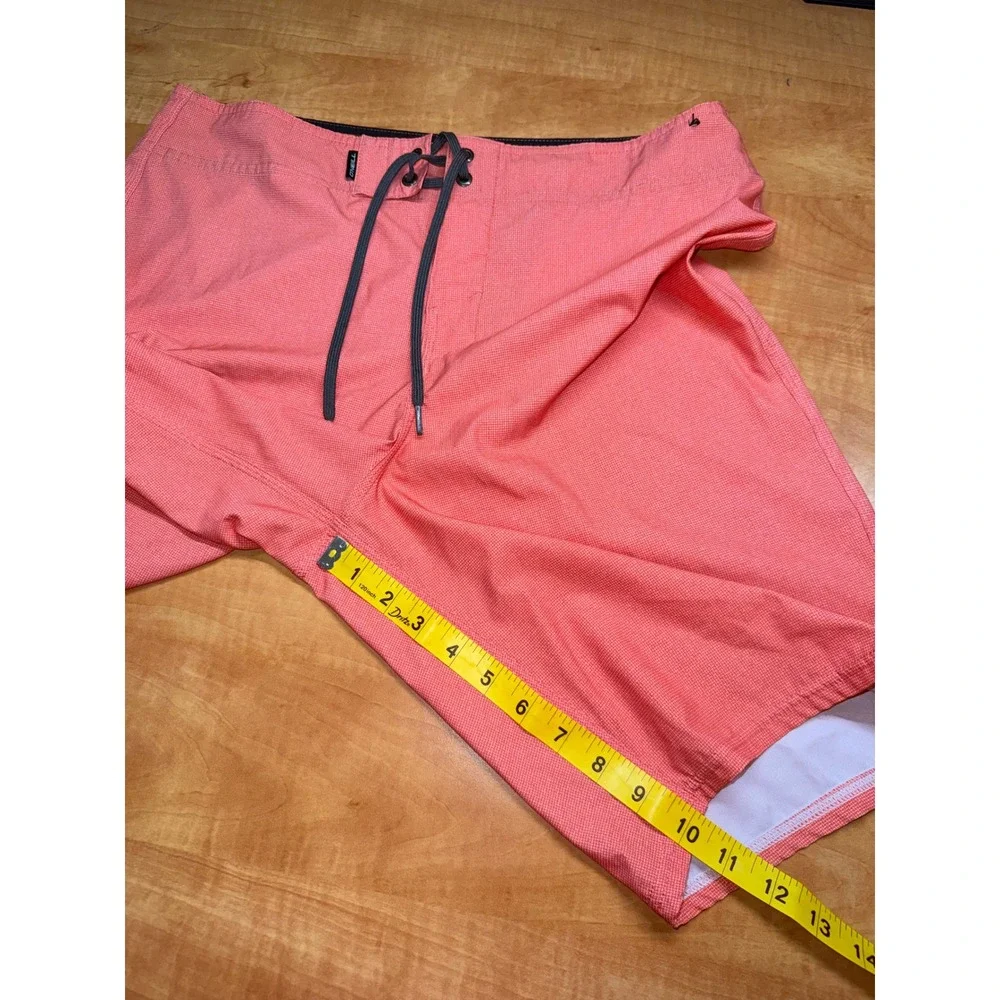 ONeill Mens Board Shorts Coral Pink Stretch Swim Trunks Size 32